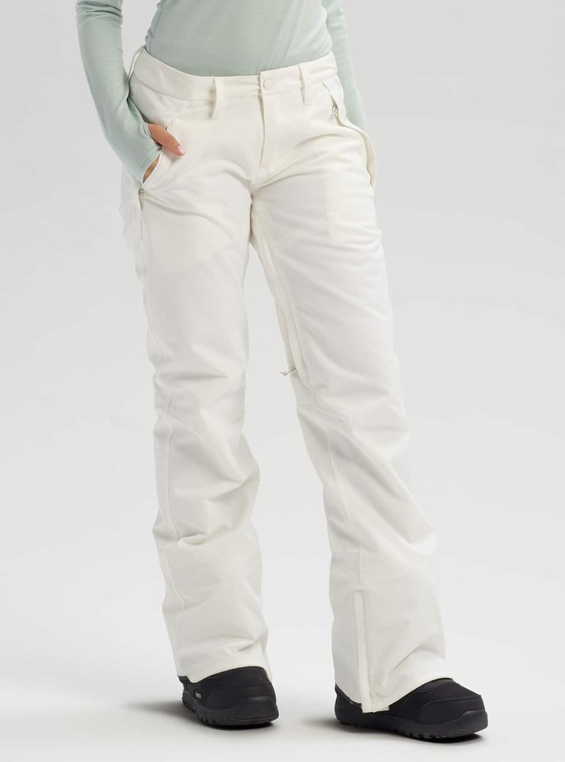 Pantalon Snowboard Burton Society - Alti Femme Blanche | 348169-OJL