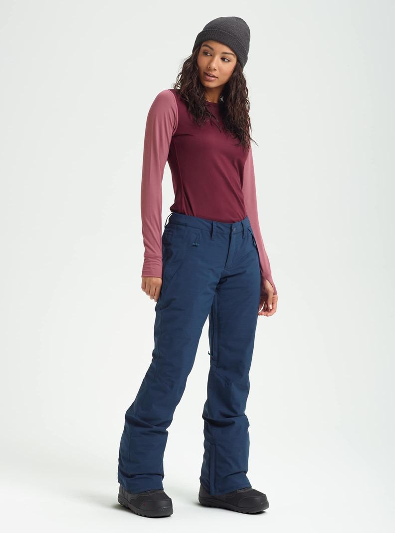 Pantalon Snowboard Burton Society - Corta Femme Bleu | 298605-PQO