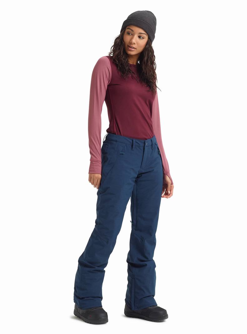 Pantalon Snowboard Burton Society Femme Bleu | 467910-JHR