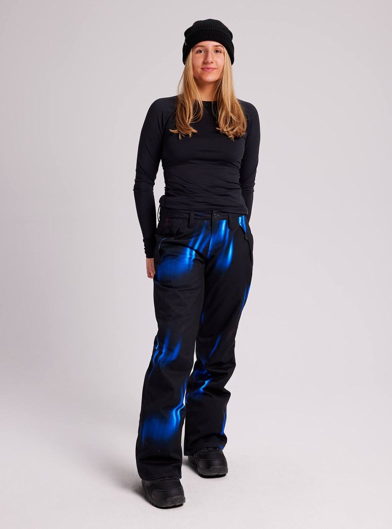 Pantalon Snowboard Burton Society Femme Noir Bleu | 610423-EIC