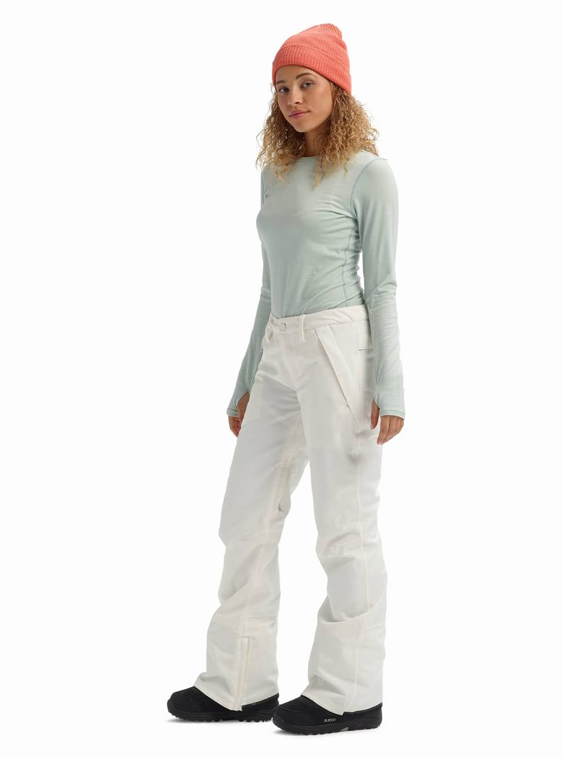 Pantalon Snowboard Burton Society Femme Blanche | 786459-PRB