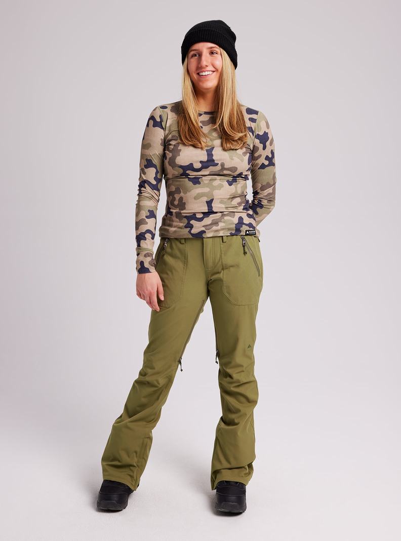 Pantalon Snowboard Burton Vida Femme Vert Olive | 163597-IKX