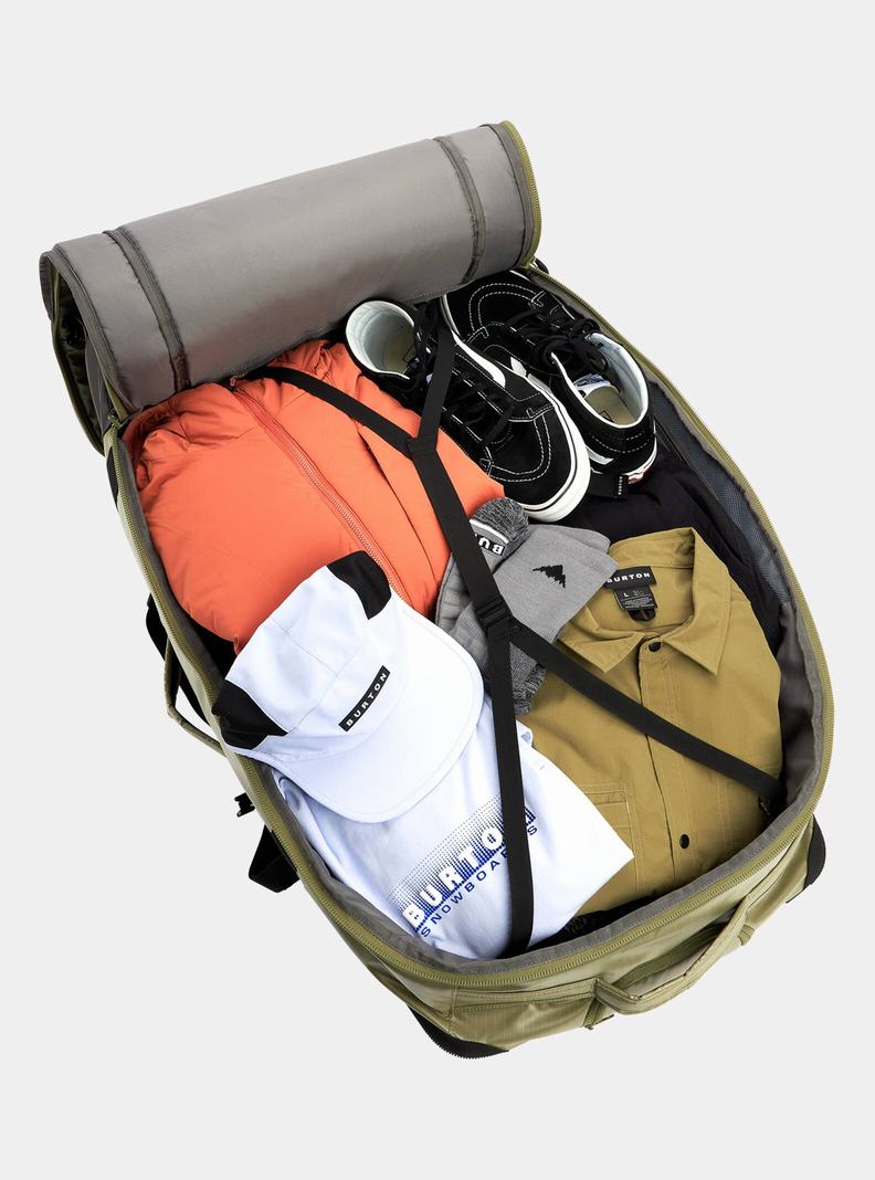 Sac à Dos Burton Multipath Checked 90L Travel Unisex Vert Olive | 486251-UKP