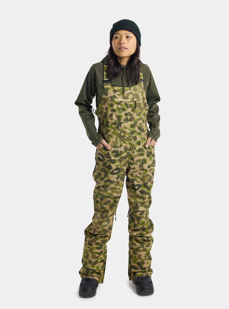 Salopette Burton Avalon 2L Femme Vert Camouflage | 210586-YEN