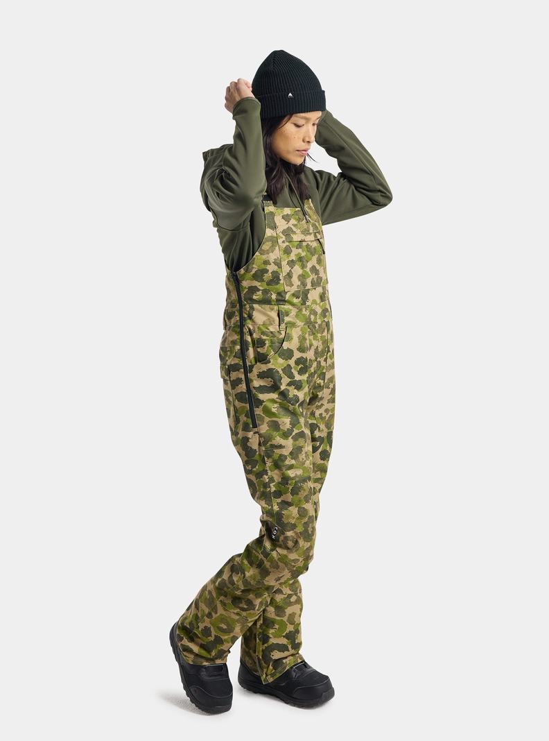Salopette Burton Avalon 2L Femme Vert Camouflage | 210586-YEN