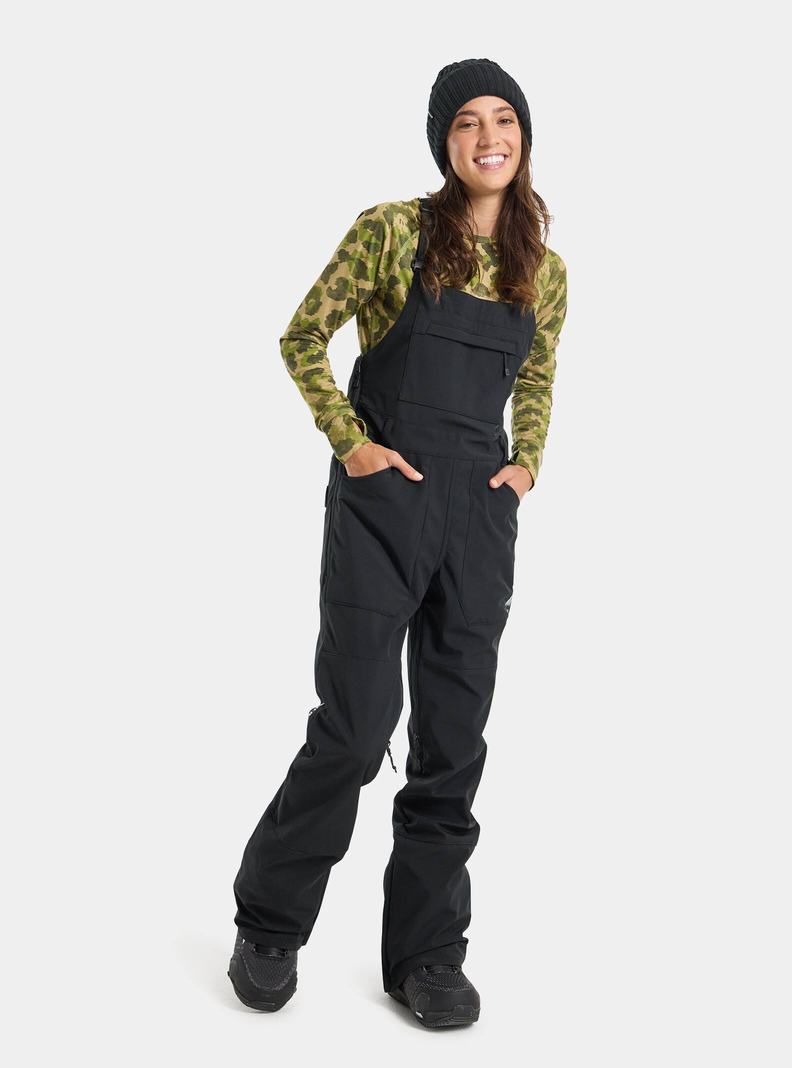 Salopette Burton Avalon Stretch 2L Softshell Femme Noir | 684352-UCM