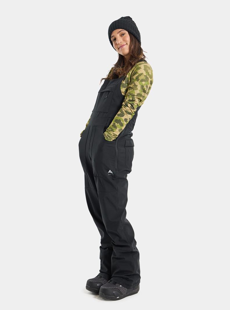 Salopette Burton Avalon Stretch 2L Softshell Femme Noir | 684352-UCM