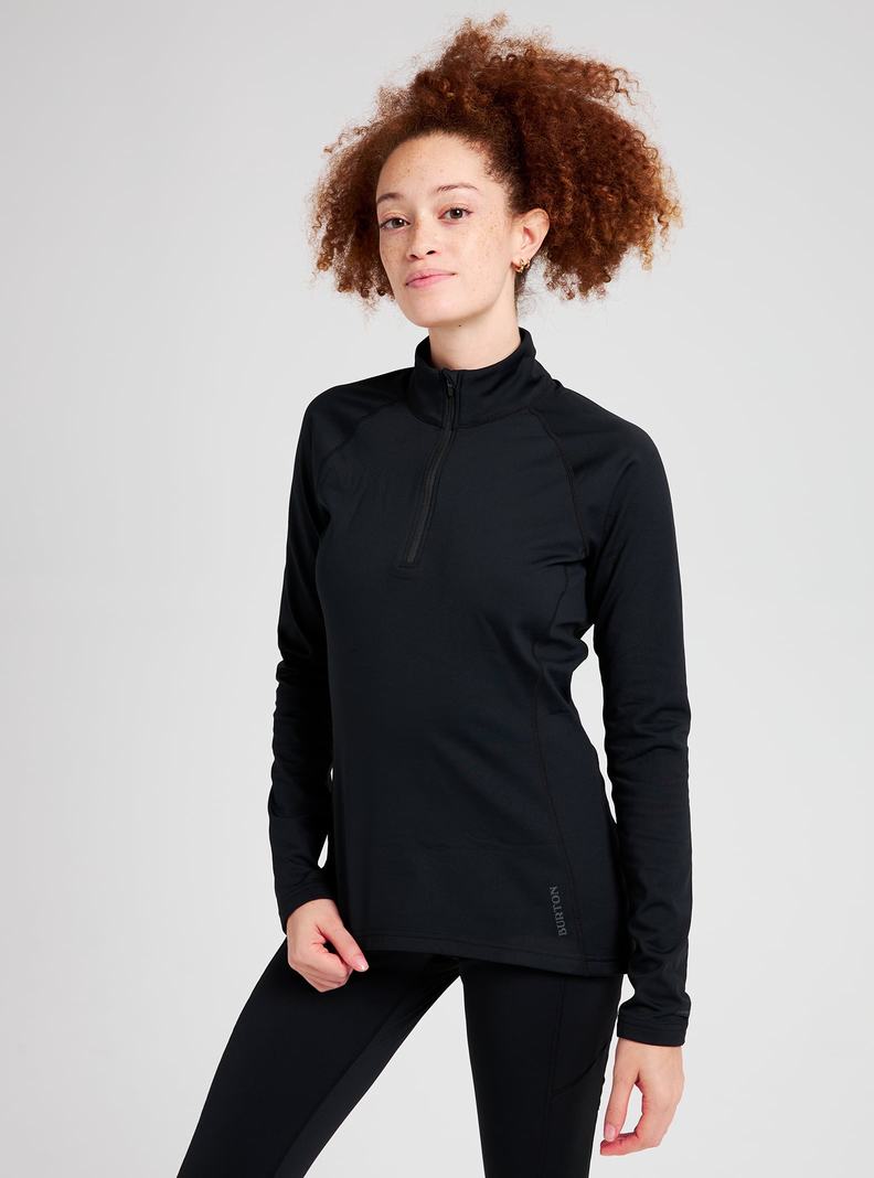 Sous-couches Burton Heavyweight X Base Layer Quarter-Zip Femme Noir | 426715-AJI