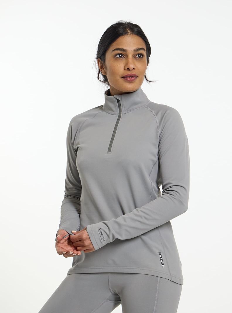 Sous-couches Burton Heavyweight X Base Layer Quarter-Zip Femme Grise | 719234-RBI