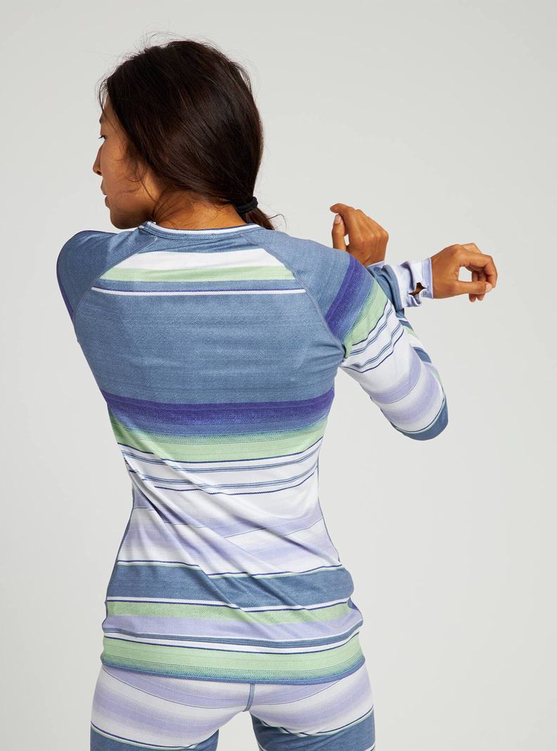 Sous-couches Burton Legere X Femme Grise Stripes | 764352-XUC