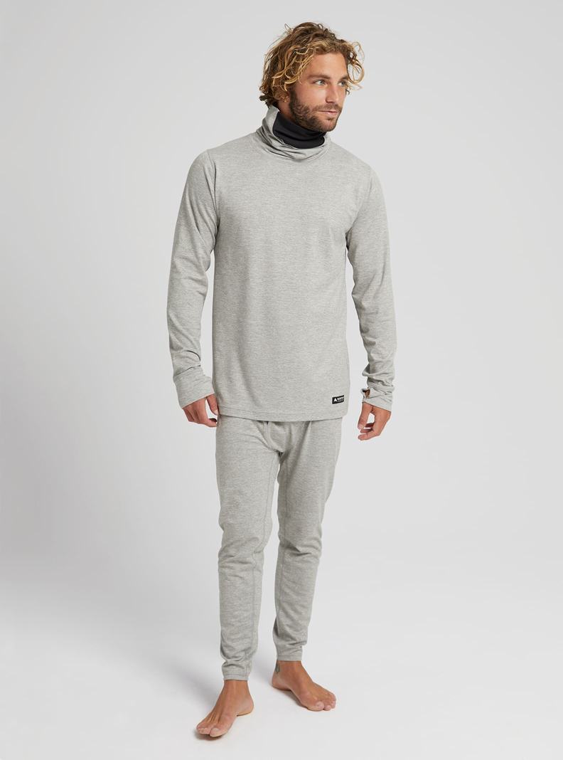 Sous-couches Burton Midweight Base Layer Long Neck Shirt Homme Grise | 129830-BIX
