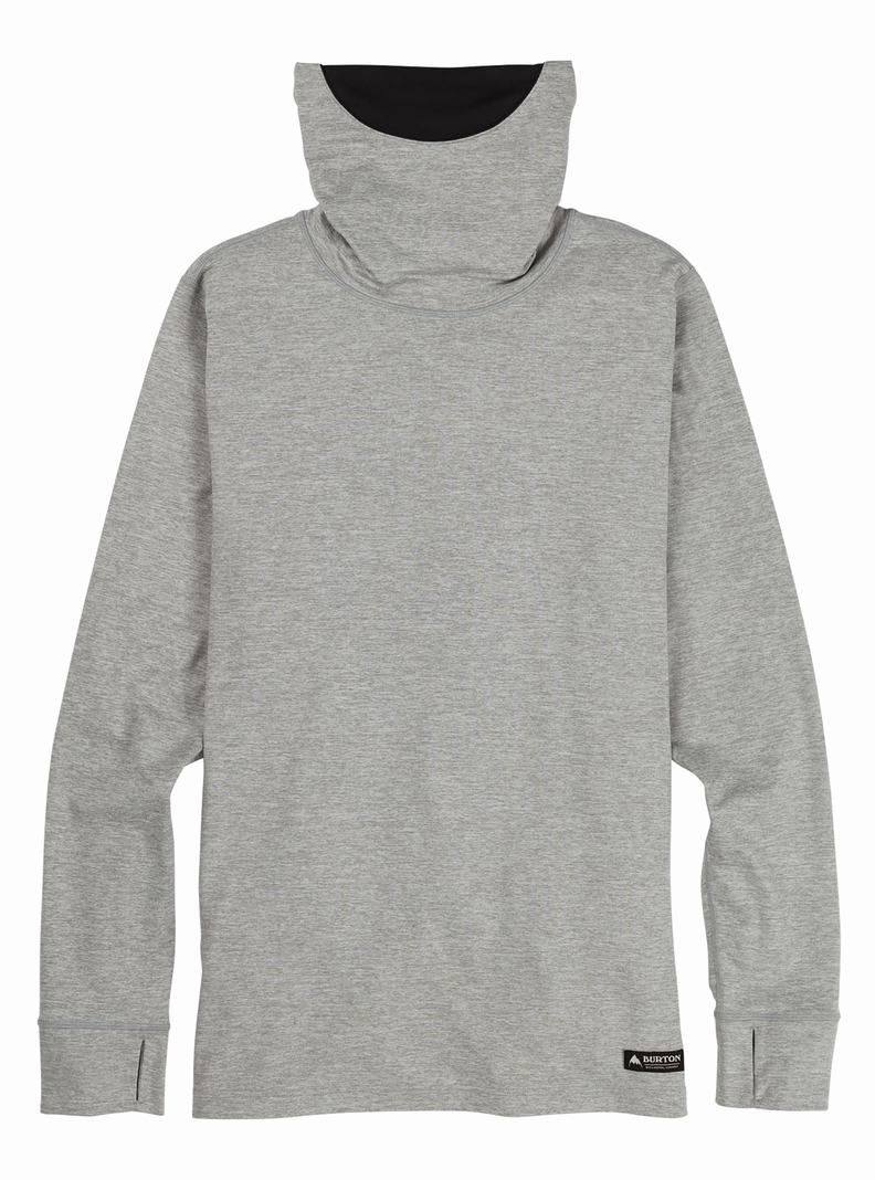 Sous-couches Burton Midweight Base Layer Long Neck Shirt Homme Grise | 129830-BIX