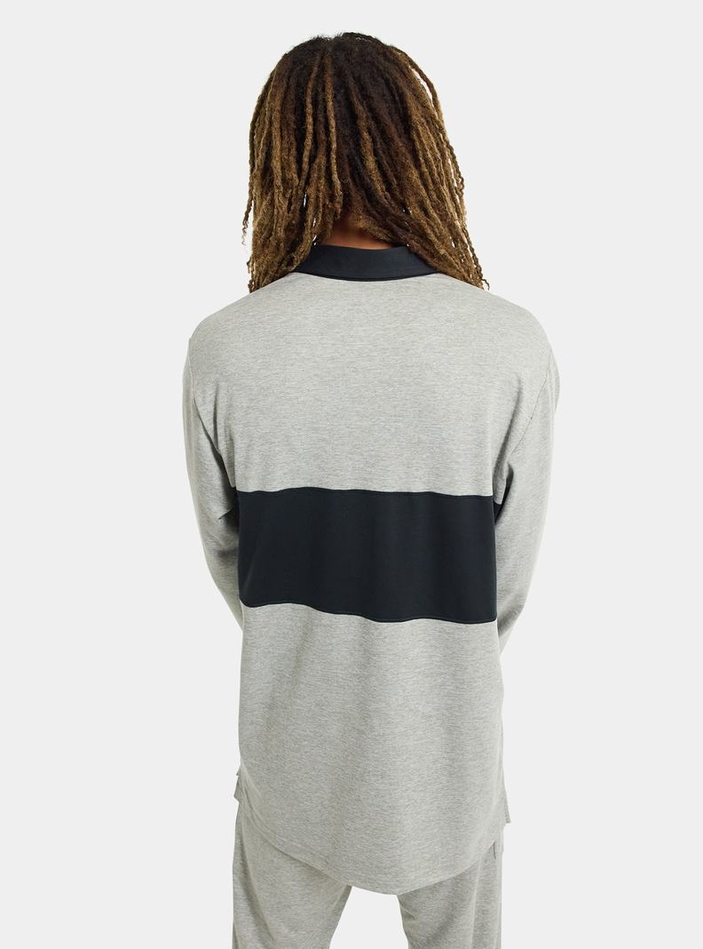Sous-couches Burton Midweight Base Layer Rugby Shirt Homme Grise Noir | 193467-PLE