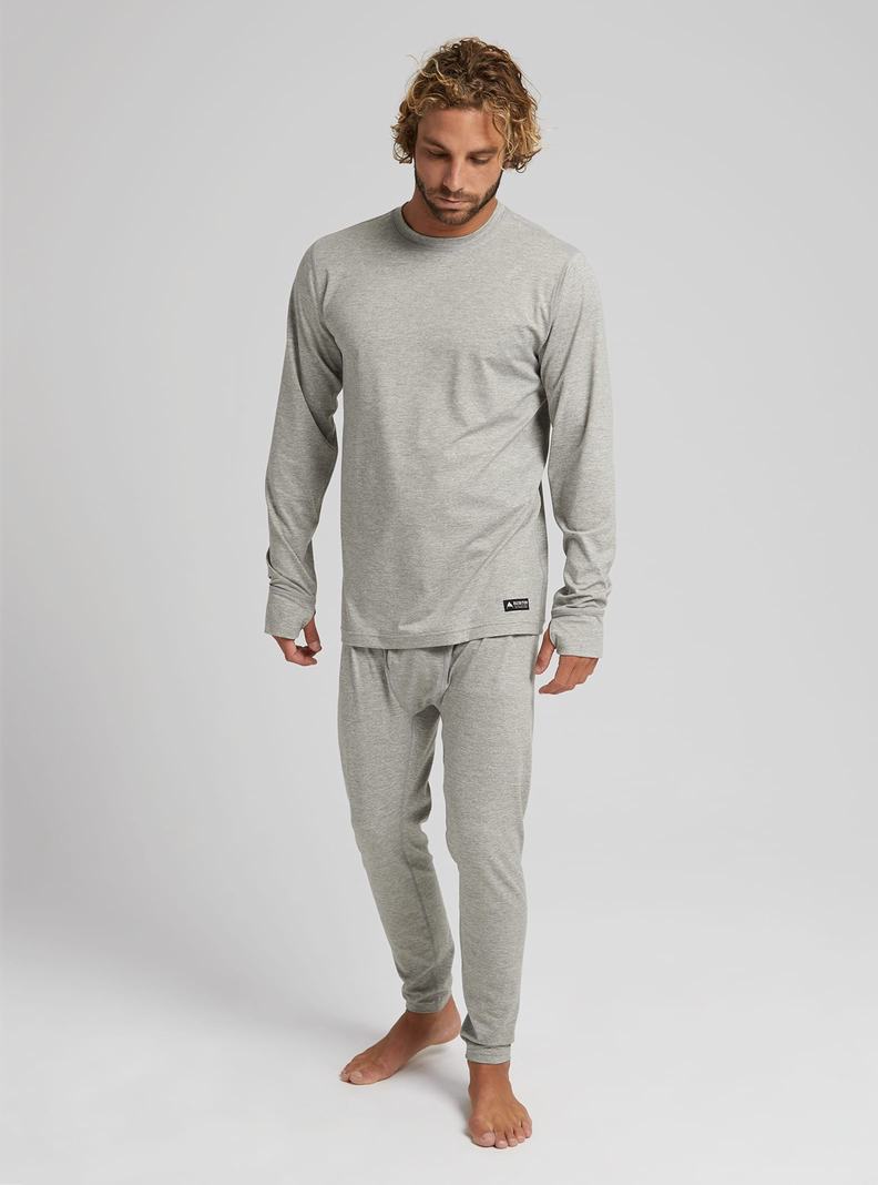 Sous-couches Burton Midweight Base Layer Crewneck Homme Grise | 347156-CGJ
