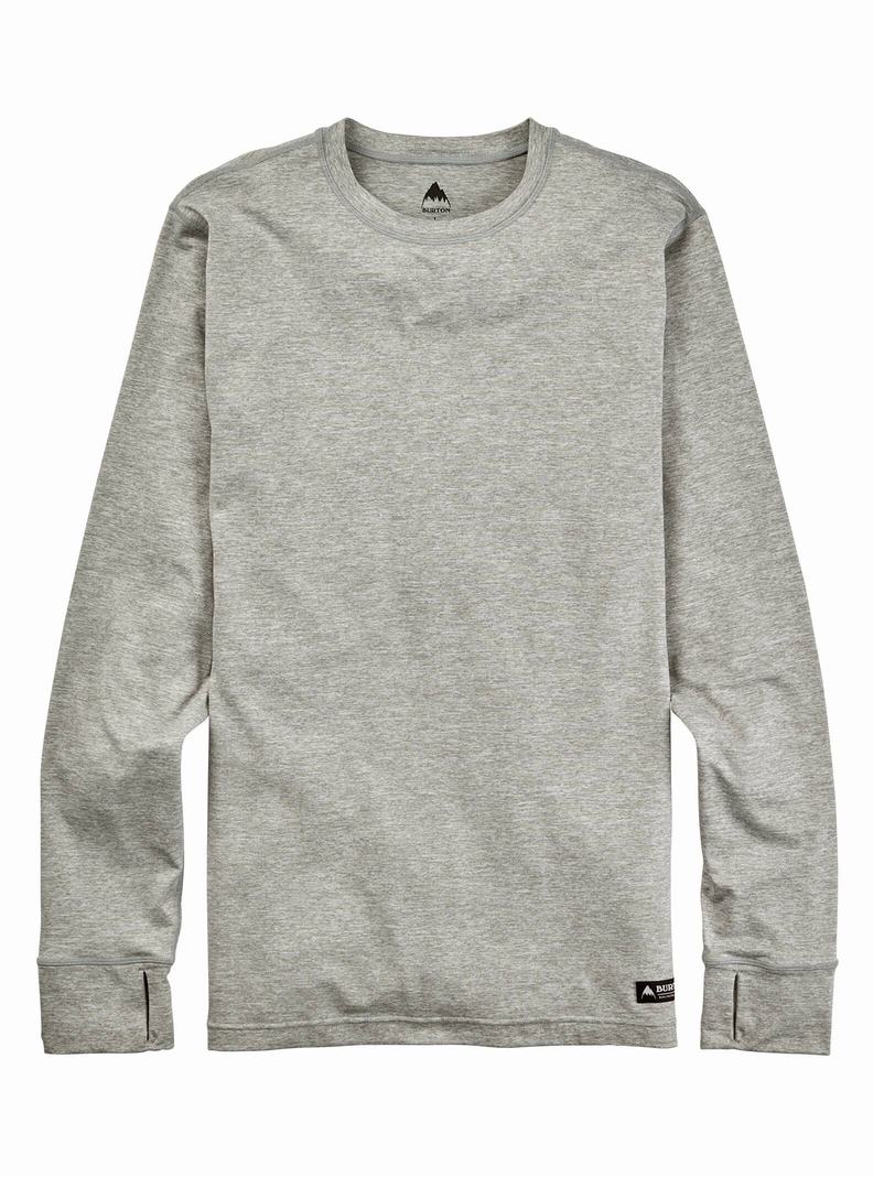 Sous-couches Burton Midweight Base Layer Crewneck Homme Grise | 347156-CGJ