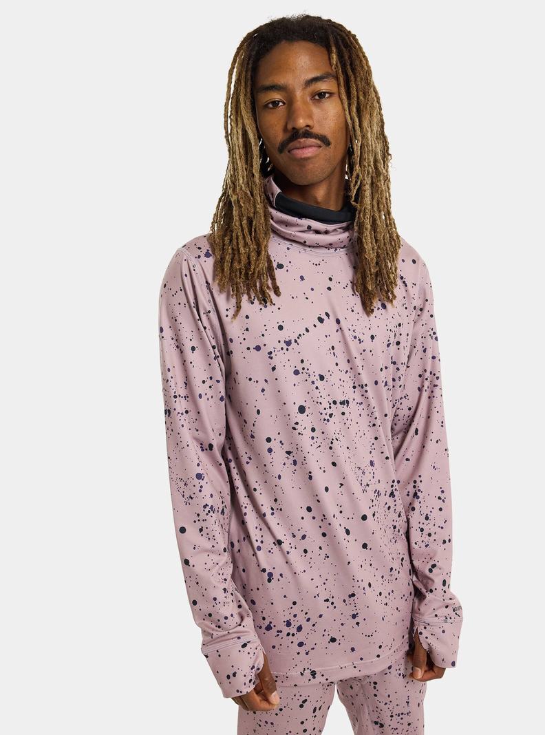 Sous-couches Burton Midweight Base Layer Long Neck Shirt Homme Violette | 487036-JFB