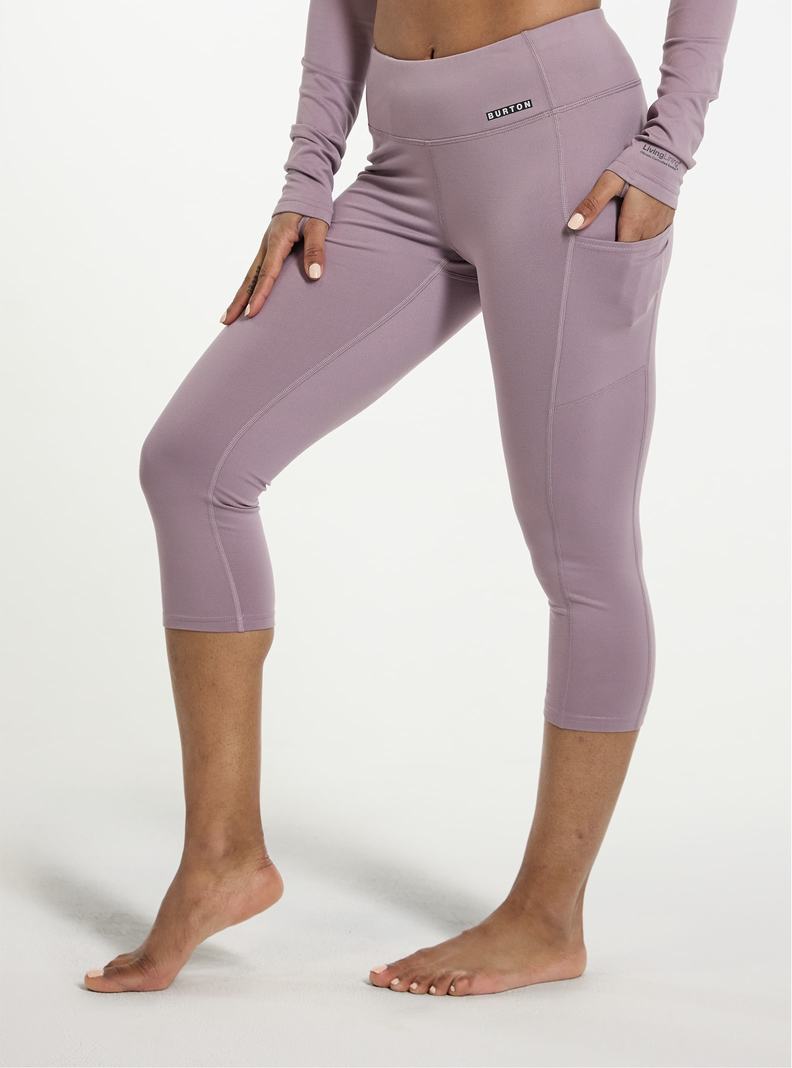 Sous-couches Burton Midweight X Base Layer Three-Quarter Boot Pants Femme Violette | 084692-ELO