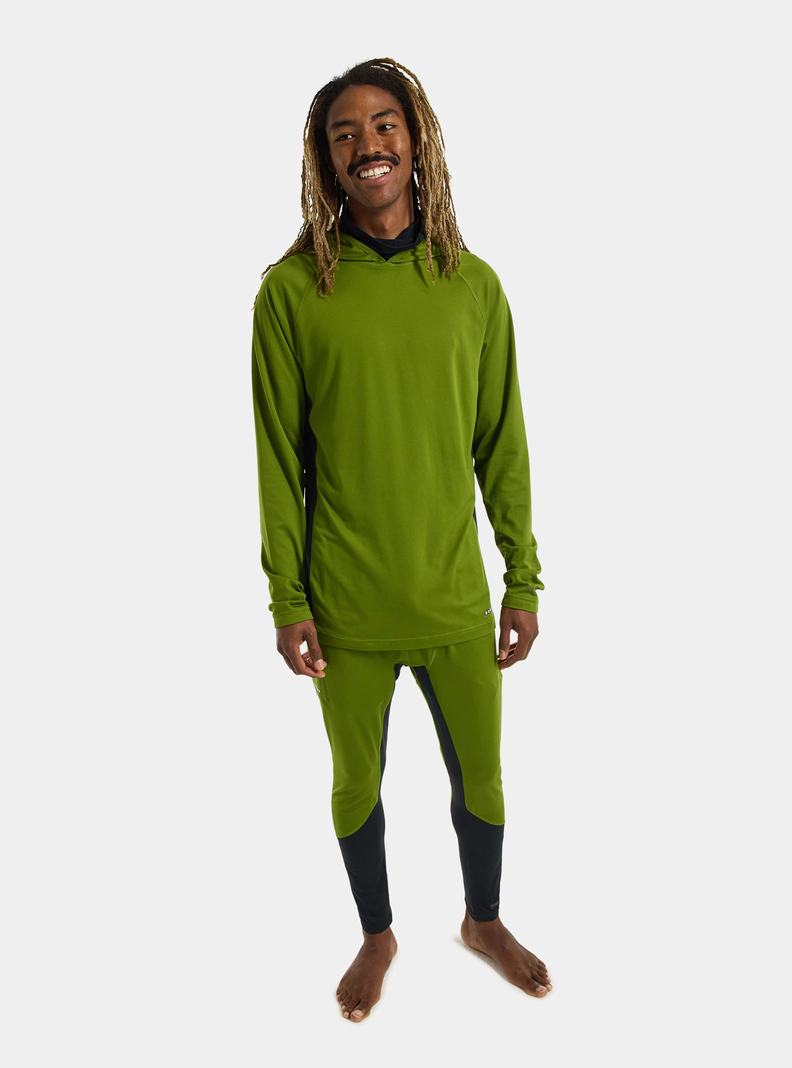 Sous-couches Burton Midweight X Base Layer Long Neck Hoodie Homme Vert | 316074-WTP