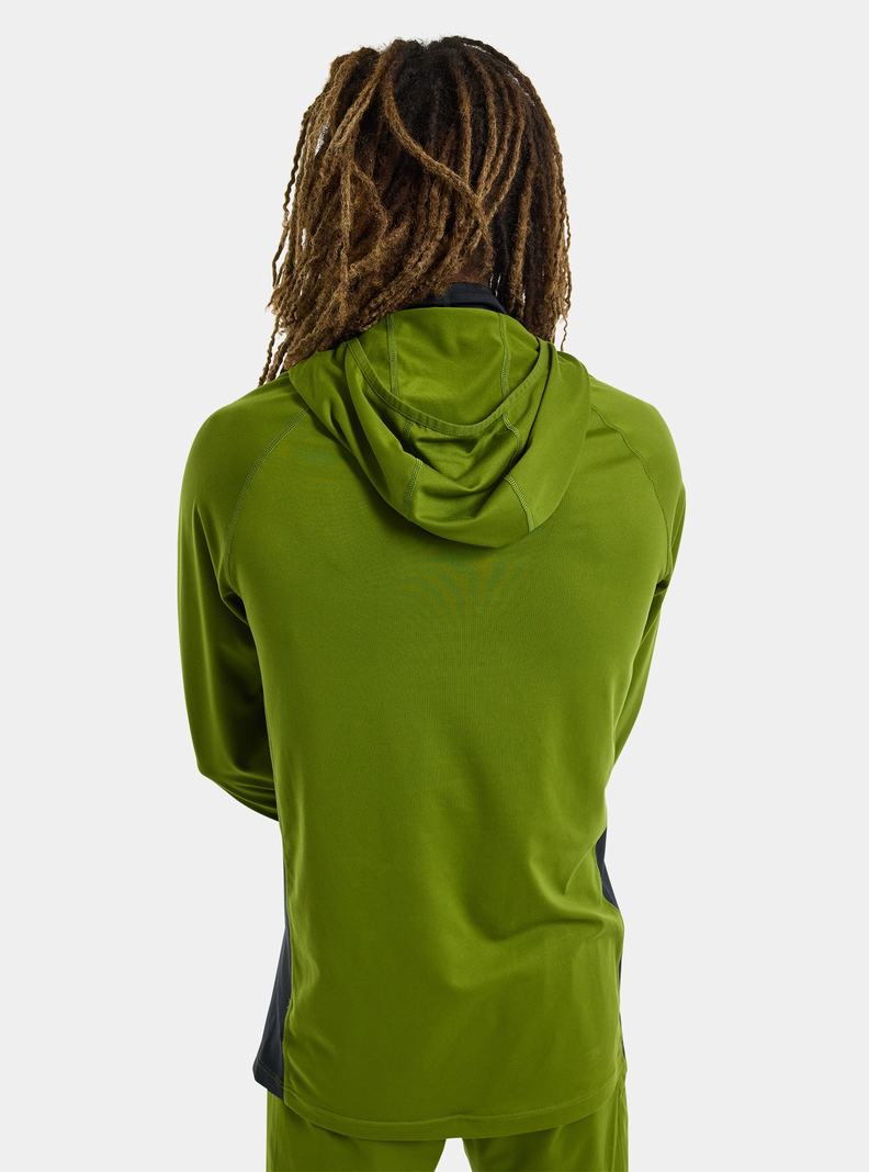 Sous-couches Burton Midweight X Base Layer Long Neck Hoodie Homme Vert | 316074-WTP