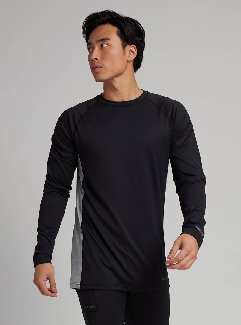 Sous-couches Burton Midweight X Base Layer Crewneck Homme Noir Grise | 359014-XKS