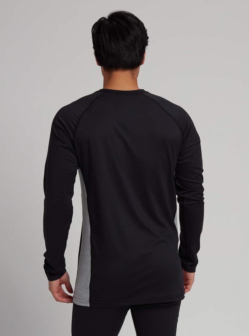Sous-couches Burton Midweight X Base Layer Crewneck Homme Noir Grise | 359014-XKS