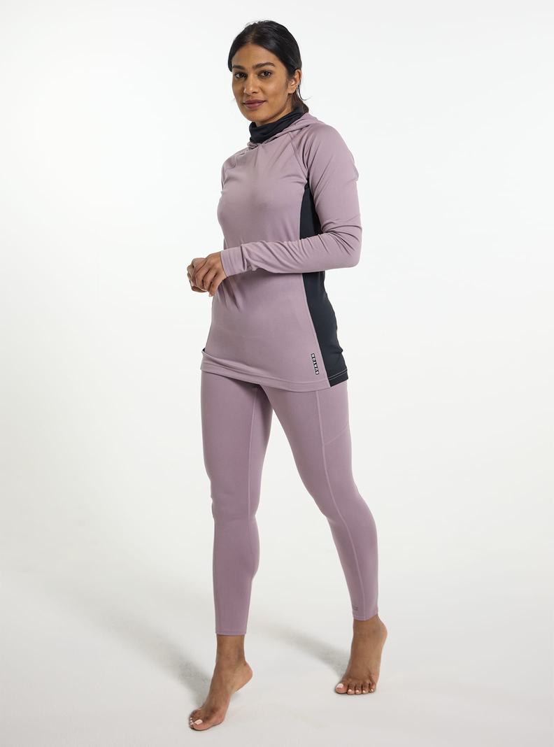 Sous-couches Burton Midweight X Base Layer Long Neck Hoodie Femme Violette | 364892-TQS
