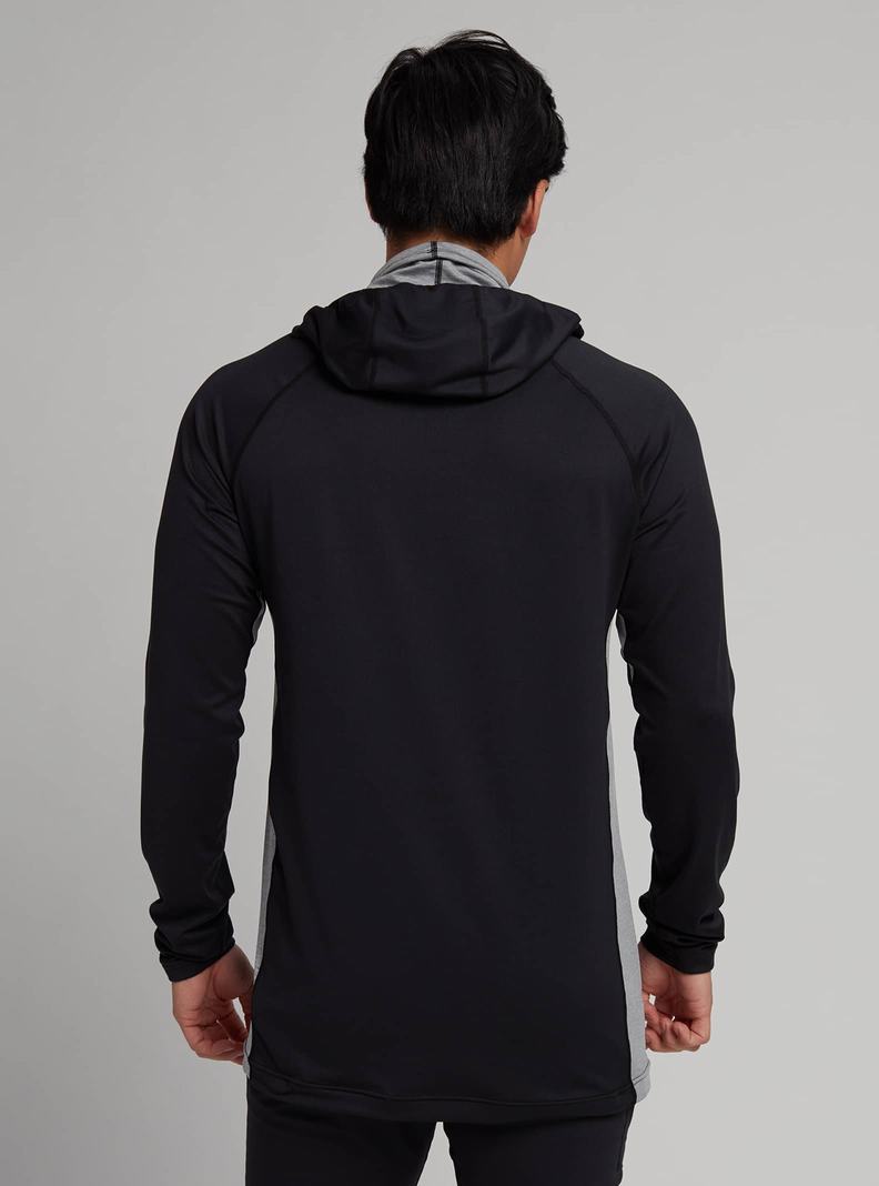 Sous-couches Burton Midweight X Base Layer Long Neck Hoodie Homme Noir Grise | 627385-XQM