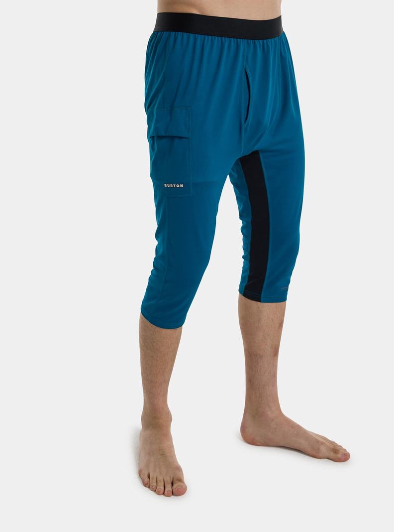 Sous-couches Burton Midweight X Base Layer Three-Quarter Boot Pants Homme Bleu | 796213-IJA