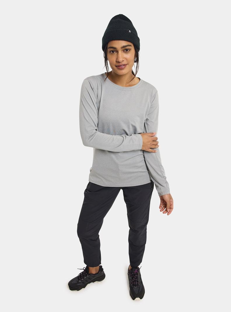Sous-couches Burton Multipath Essential Tech Long Sleeve Femme Grise | 210953-TXG
