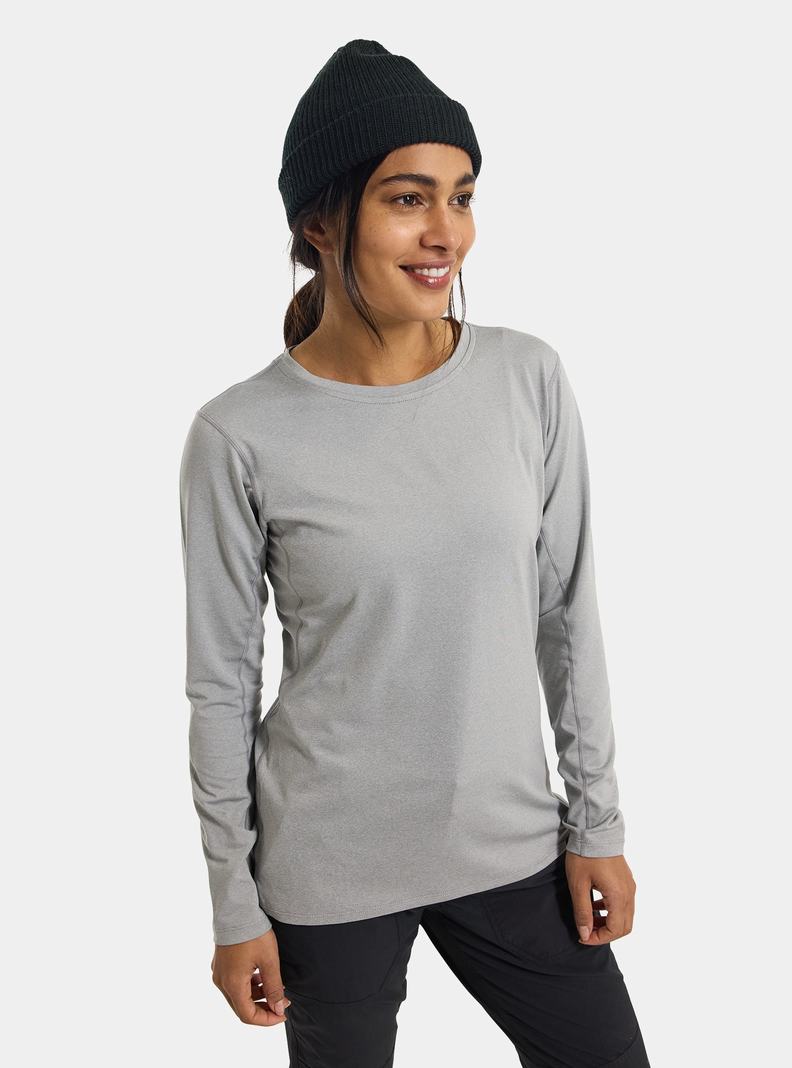Sous-couches Burton Multipath Essential Tech Long Sleeve Femme Grise | 210953-TXG