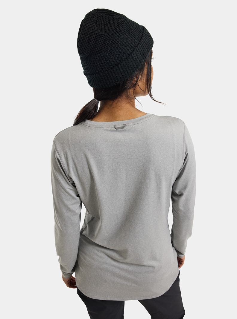 Sous-couches Burton Multipath Essential Tech Long Sleeve Femme Grise | 210953-TXG