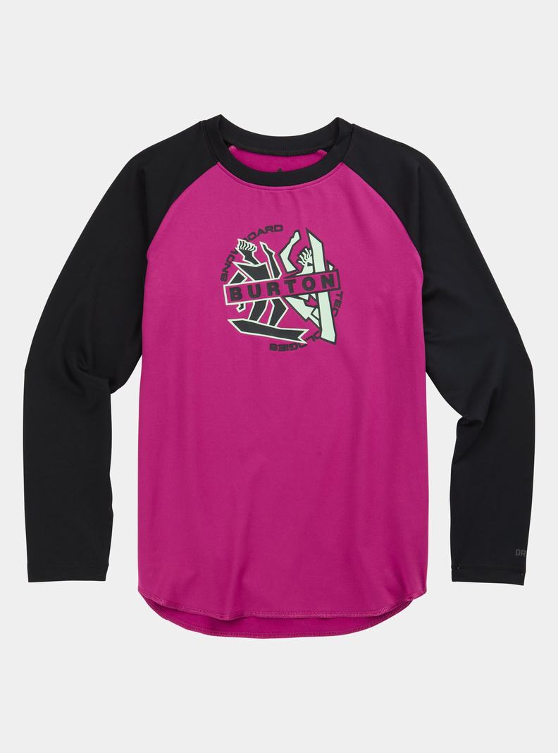 Sous-couches Burton Tech T-Shirt Enfant Noir Violette | 359082-IAJ