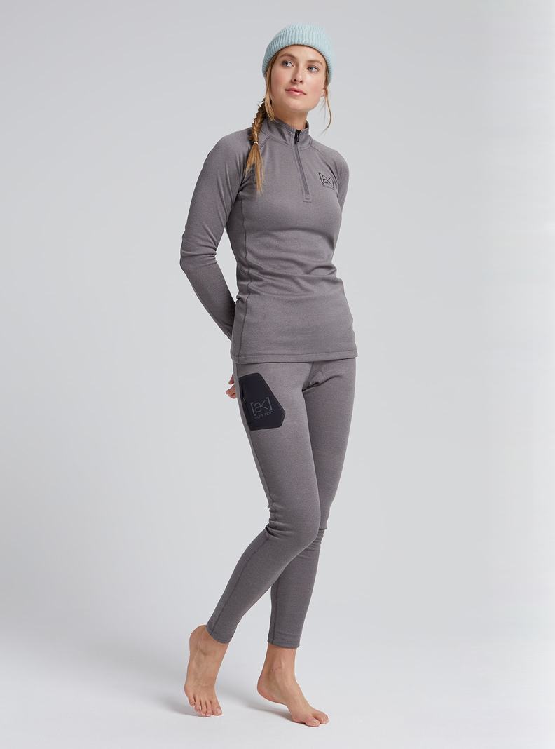 Sous-couches Burton [ak] Baker Power Laine™ Femme Grise Foncé | 379268-NCR