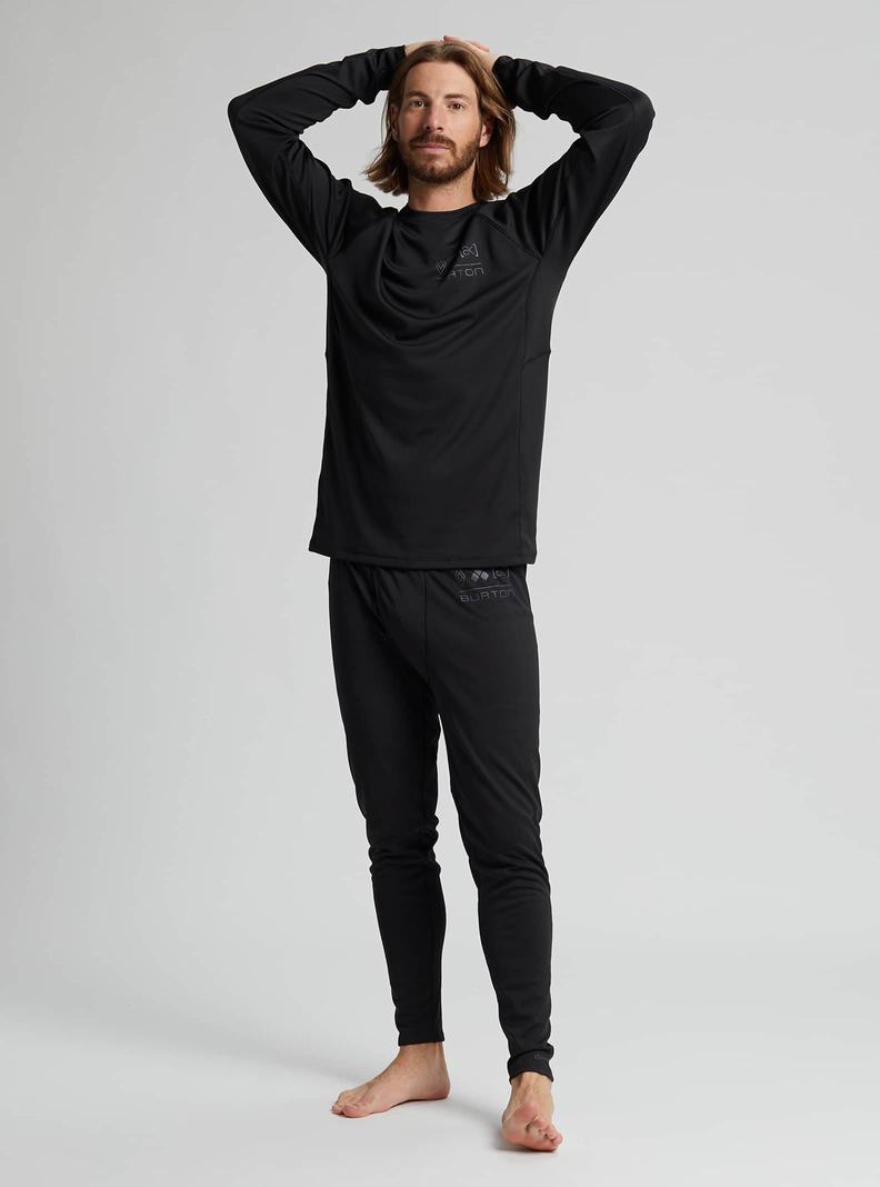 Sous-couches Burton [ak] Helium Power Grid™ Crewneck Homme Noir | 517460-XZD