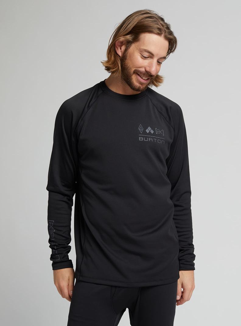 Sous-couches Burton [ak] Helium Power Grid™ Crewneck Homme Noir | 517460-XZD
