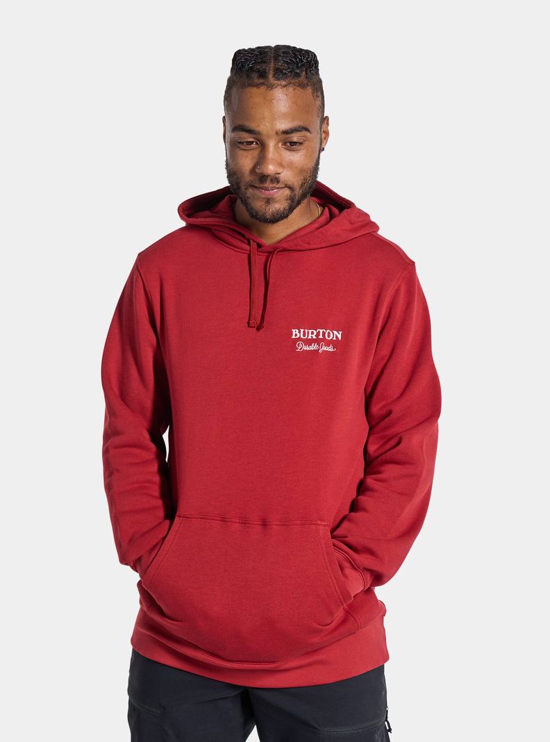 Sweat à capuche Burton Durable Goods Pullover Homme Rouge | 143679-TKH