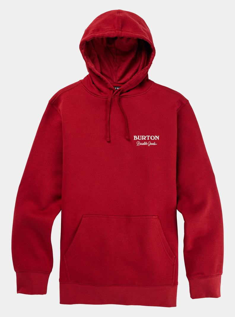 Sweat à capuche Burton Durable Goods Pullover Homme Rouge | 143679-TKH