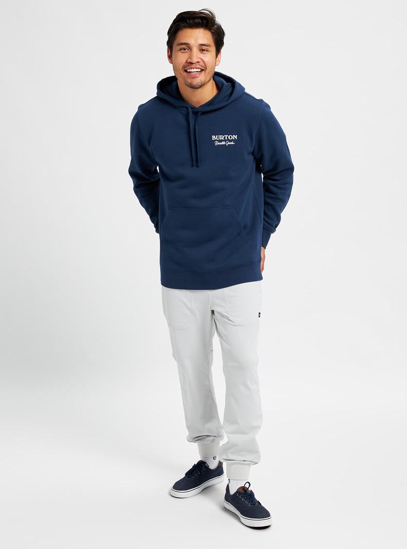 Sweat à capuche Burton Durable Goods Pullover Homme Bleu | 179054-UNL