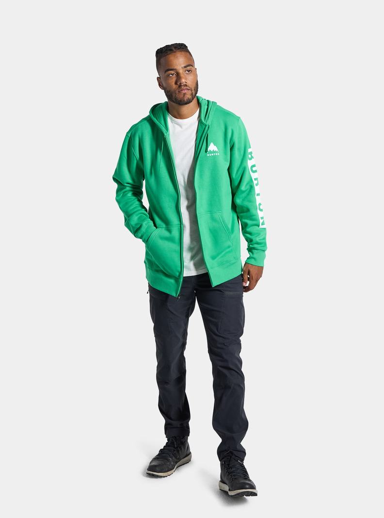 Sweat à capuche Burton Elite Full-Zip Homme Vert | 741095-UAL