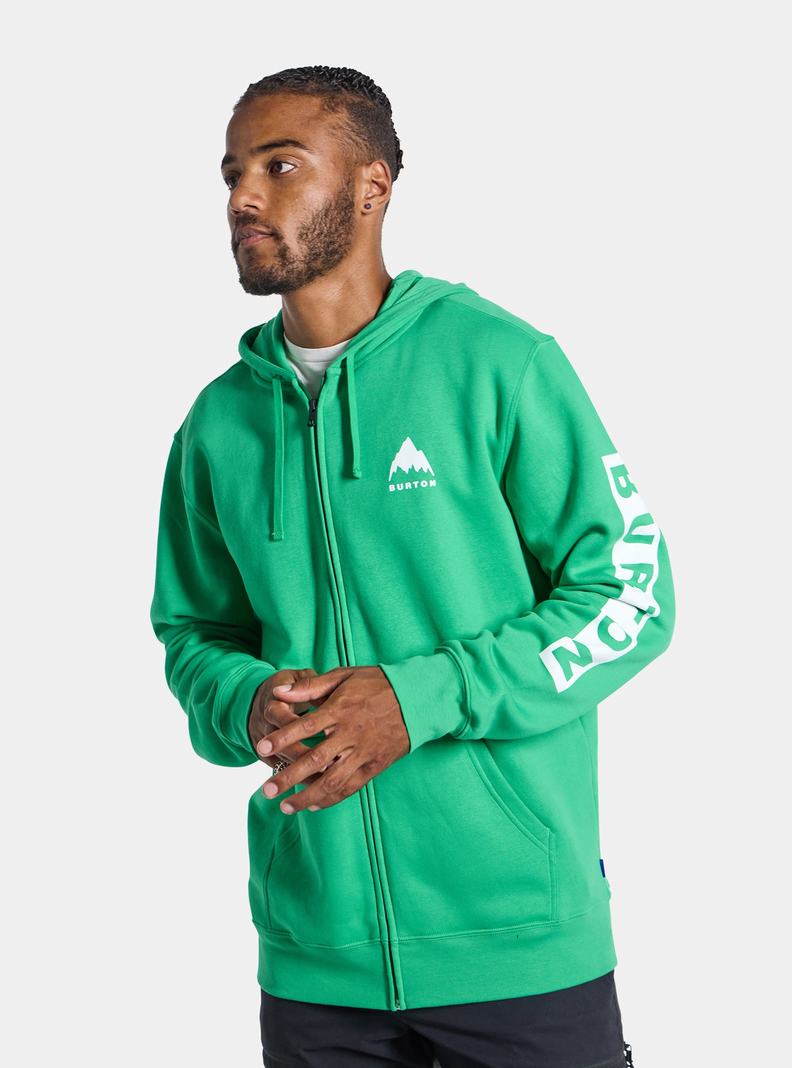 Sweat à capuche Burton Elite Full-Zip Homme Vert | 741095-UAL