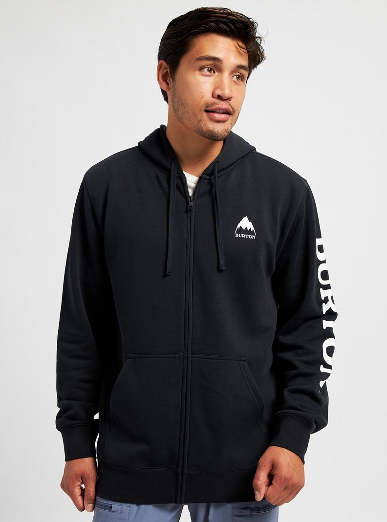 Sweat à capuche Burton Elite Full-Zip Homme Noir | 860752-SAX