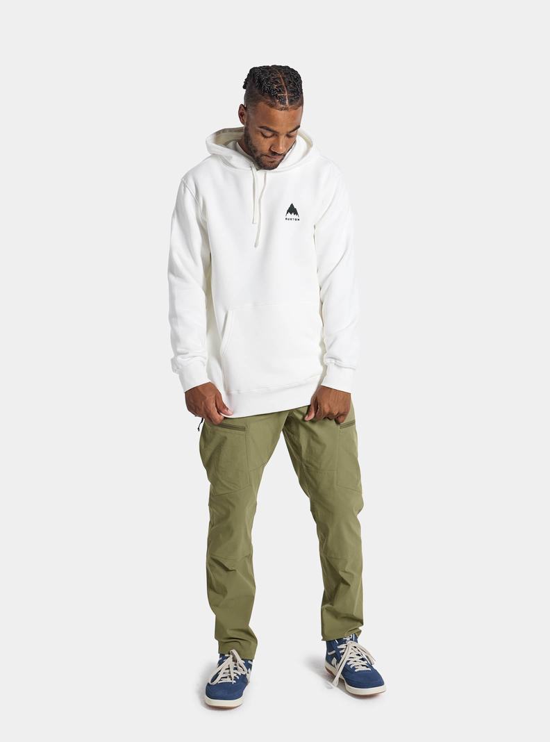Sweat à capuche Burton Mountain Pullover Homme Blanche | 190785-WYD
