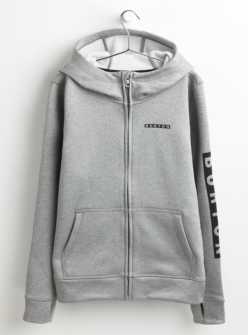 Sweat à capuche Burton Oak Full-Zip Enfant Grise | 237105-WZI