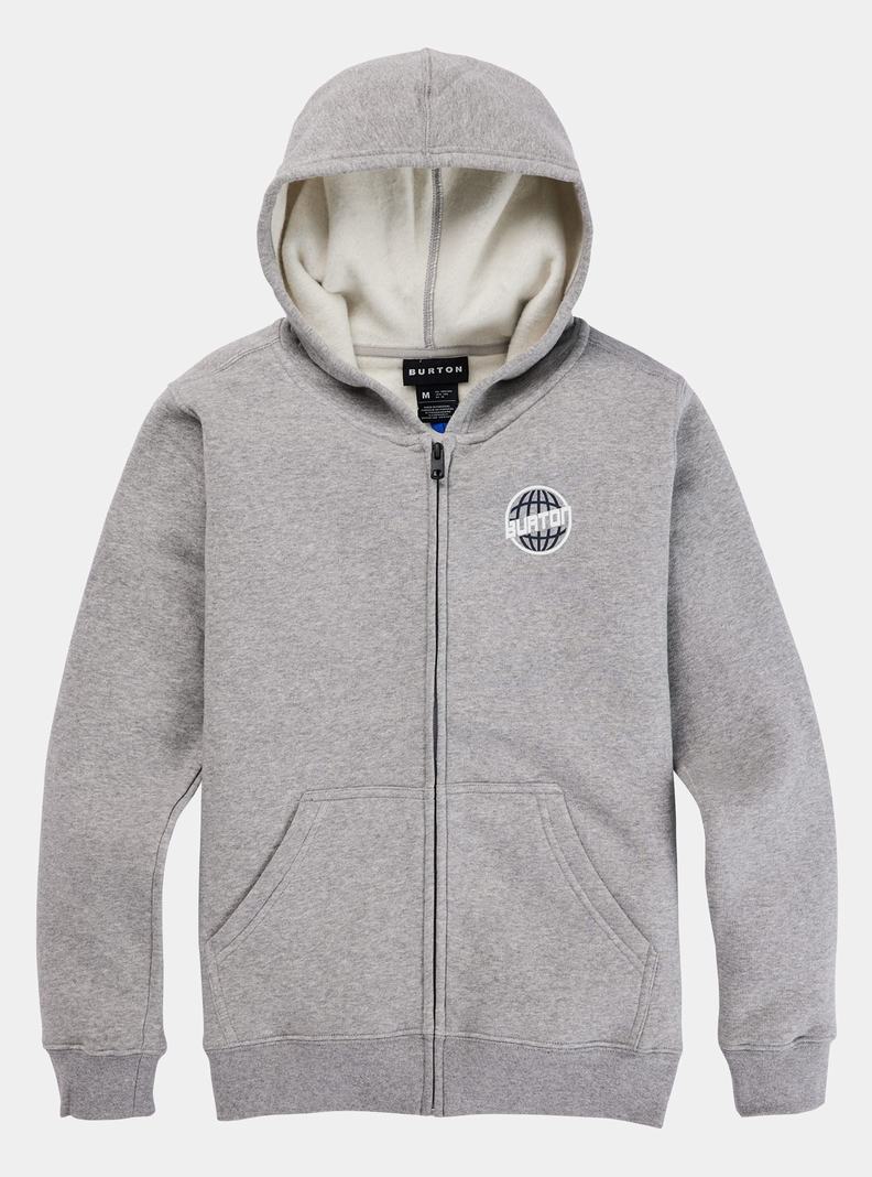 Sweat à capuche Burton Westdale Full-Zip Enfant Grise | 716059-ZPA