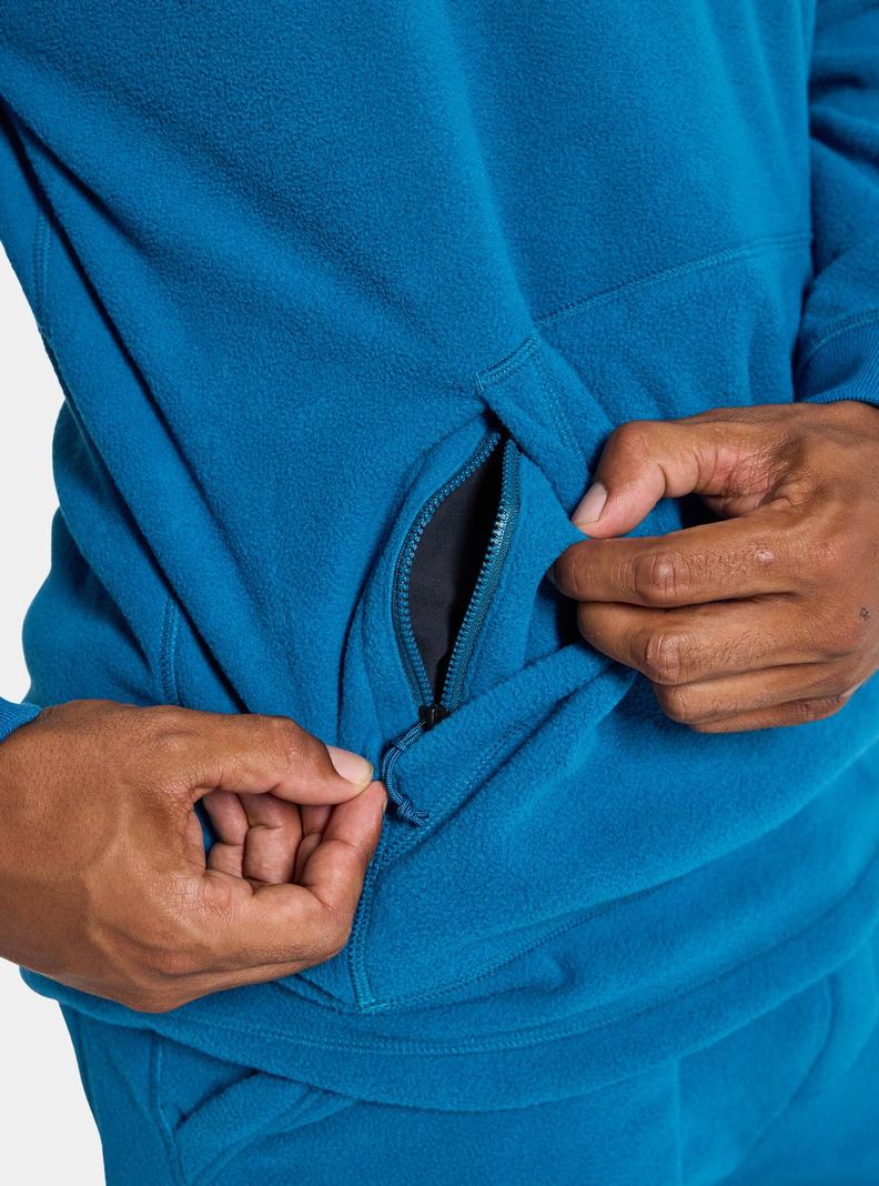 Sweat à capuche Burton Westmate Pullover Femme Bleu | 374825-MBZ