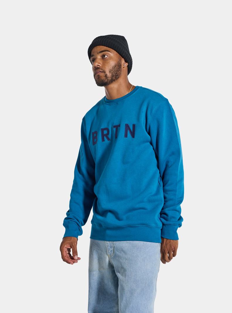 Sweats Burton BRTN Crew Homme Bleu | 851706-LYQ