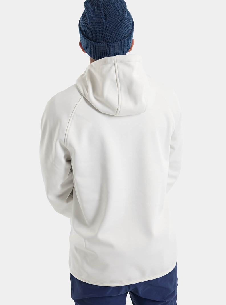 Sweats Burton Crown Weatherproof Full-Zip Fleece Homme Blanche | 124857-OQR