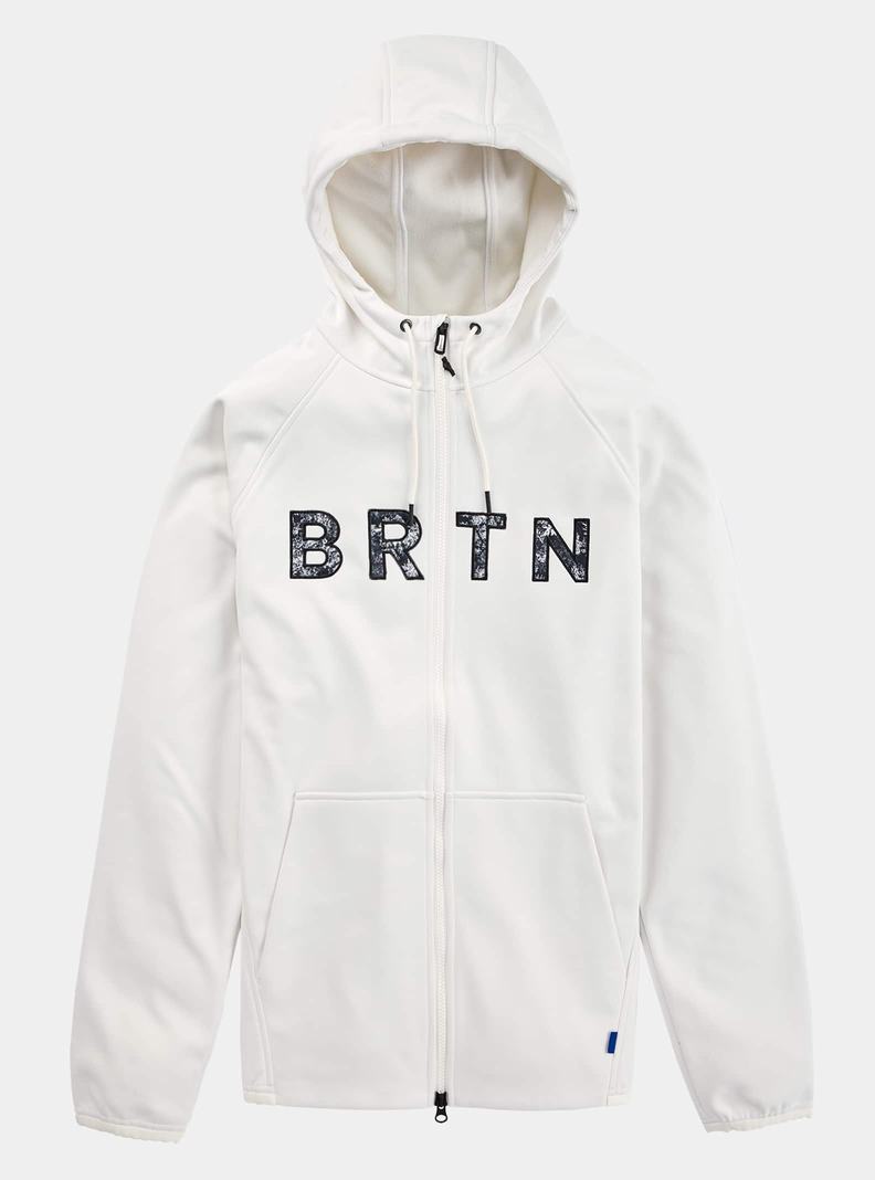 Sweats Burton Crown Weatherproof Full-Zip Fleece Homme Blanche | 124857-OQR
