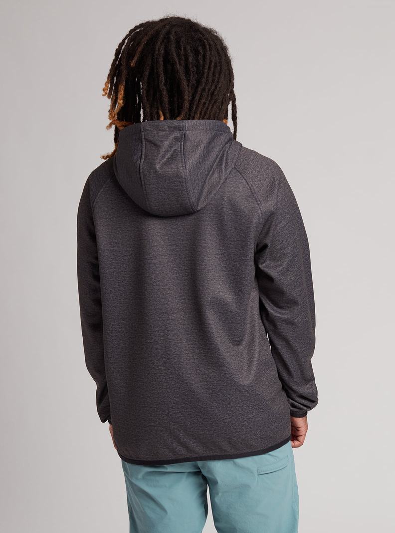 Sweats Burton Crown Weatherproof Full-Zip Fleece Homme Noir | 193257-BZN