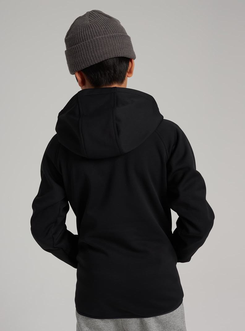 Sweats Burton Crown Weatherproof Full-Zip Fleece Enfant Noir | 357091-EDN